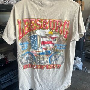 Leesburg Bikefest Graphic T-Shirt - Cream mens